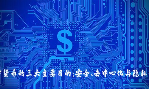 加密货币的三大主要目的：安全、去中心化与隐私保护
